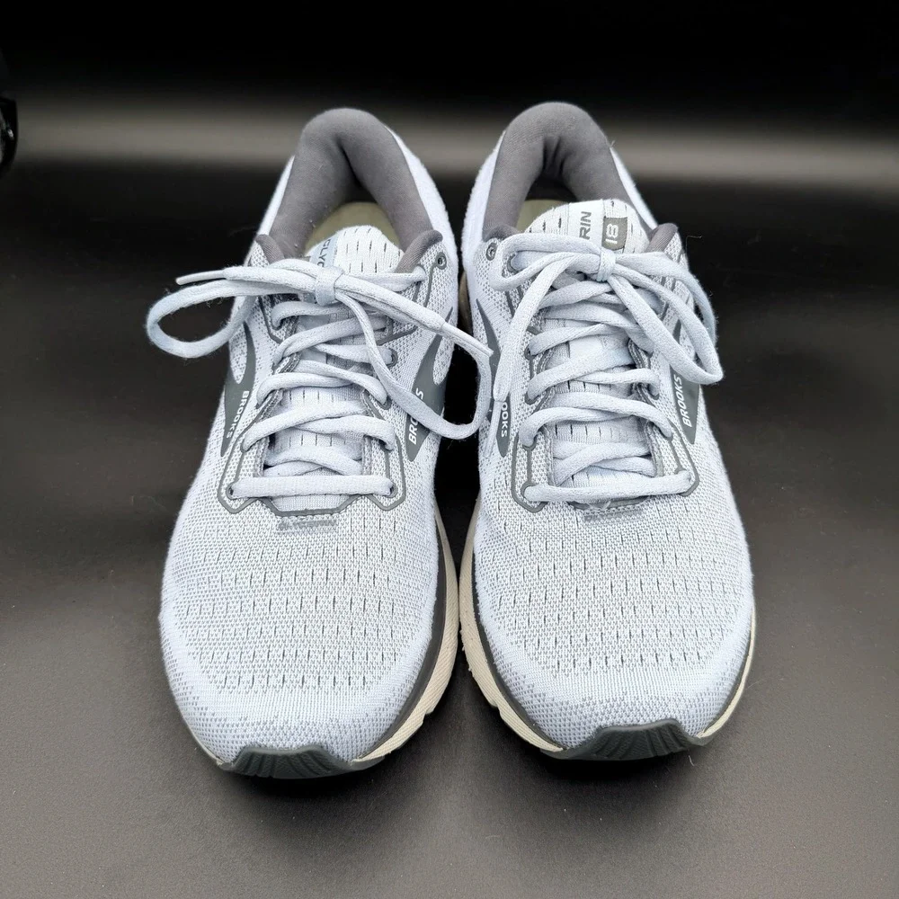Brooks Glycerin 18 Womens 9.5 Wide Running Shoes Light Blue Grey 203171D073